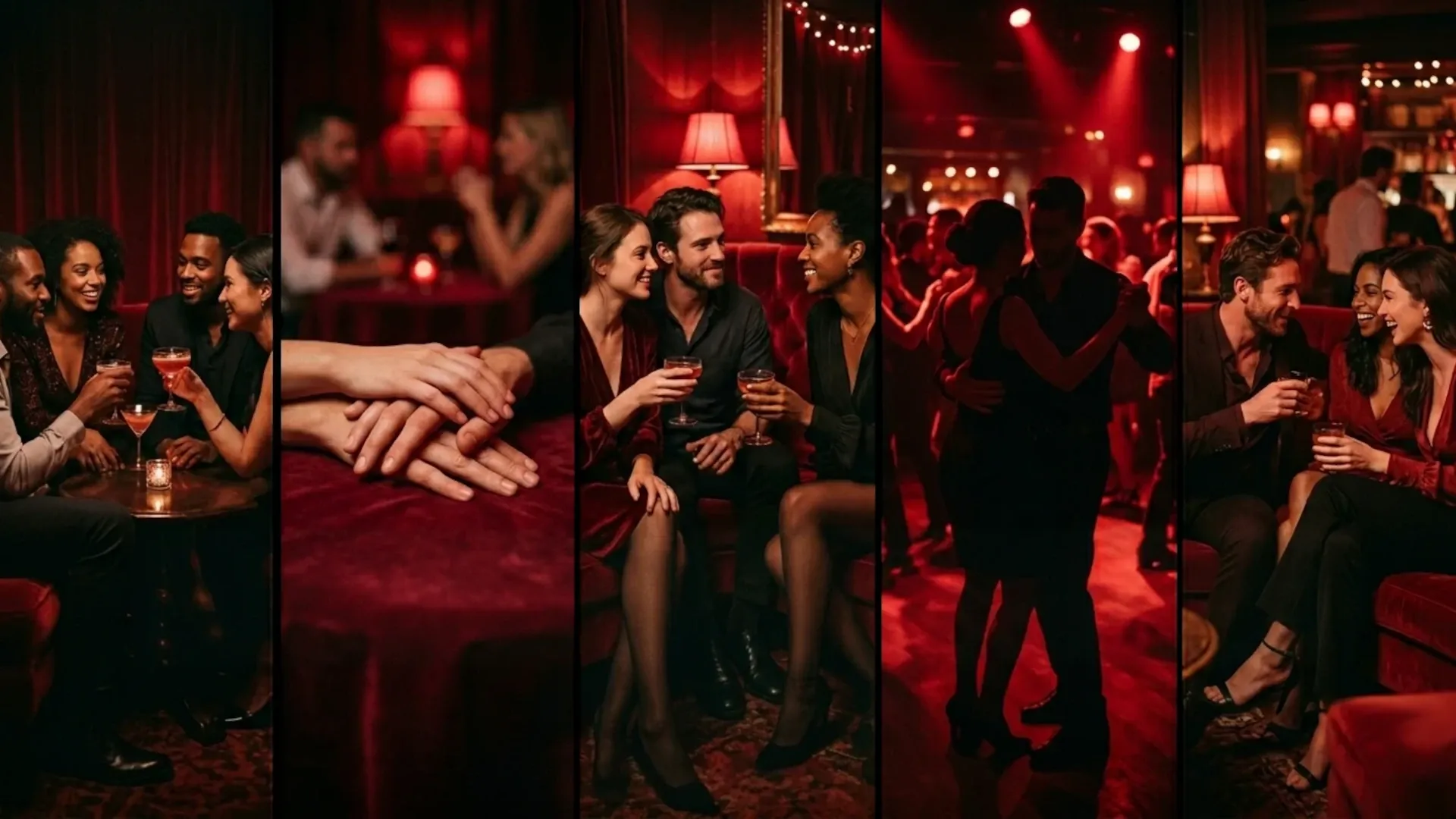 People socializing at a bar